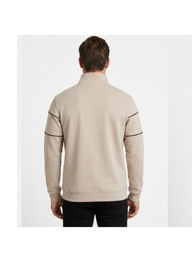 Caesar Men's half-neck Pullover with zipper - Image 3